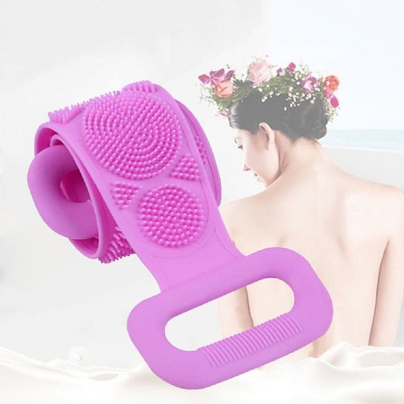 Dual Sided Exfoliating Personal Back Body Scrubber with Belt Handle - Picture 3 of 14